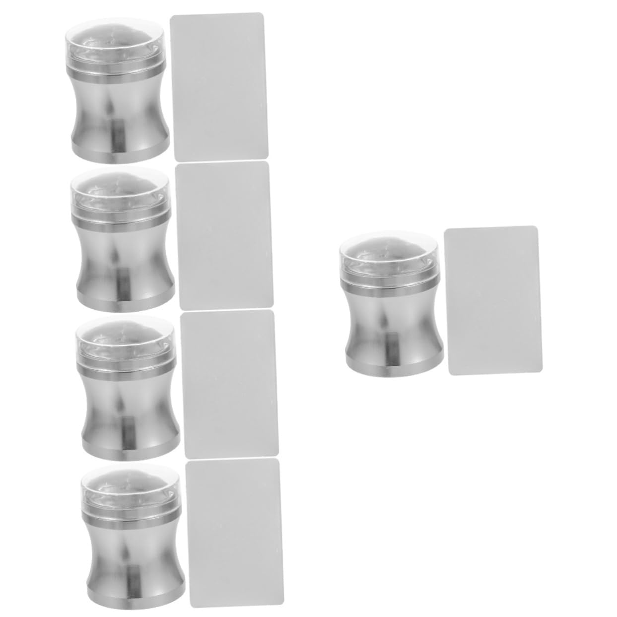 WOONEKY 5 Set Di Stampini Per Nail Art Kit Per Manicure Con Punta Francese Set Di Stencil Per Unghie Per La Progettazione