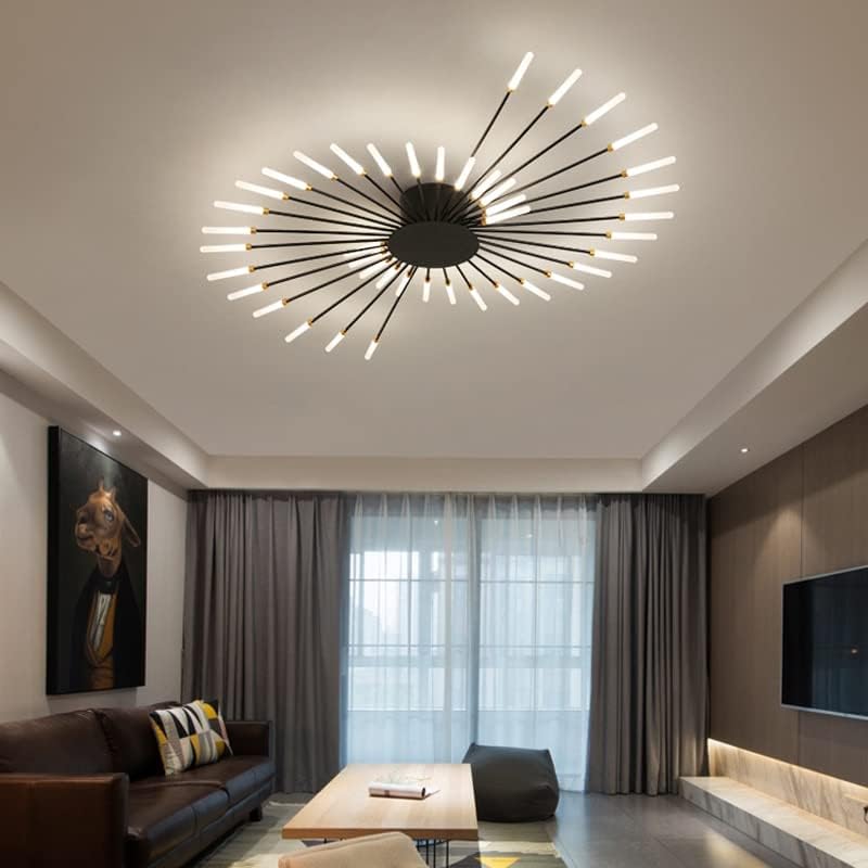 Miniatura 4 de AVEO Ventilador de techo LED para sala de estar, iluminación interior, lámpara moderna para dormitorio, baño, cocina, anillo dorado, lámpara de