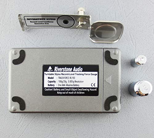 Riverstone Audio Record-Level Turntable Stylus Tracking Force Gauge/Scale, 0.005G Resolution, Measures Vtf At Correct Lp Record Level Height (2 Mm To 3 Mm) Color: Silver #TOP5