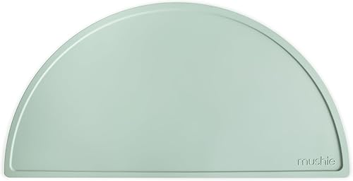 mushie Mantel individual de silicona para niños, diseño antideslizante sin BPA (azul Cambridge)
