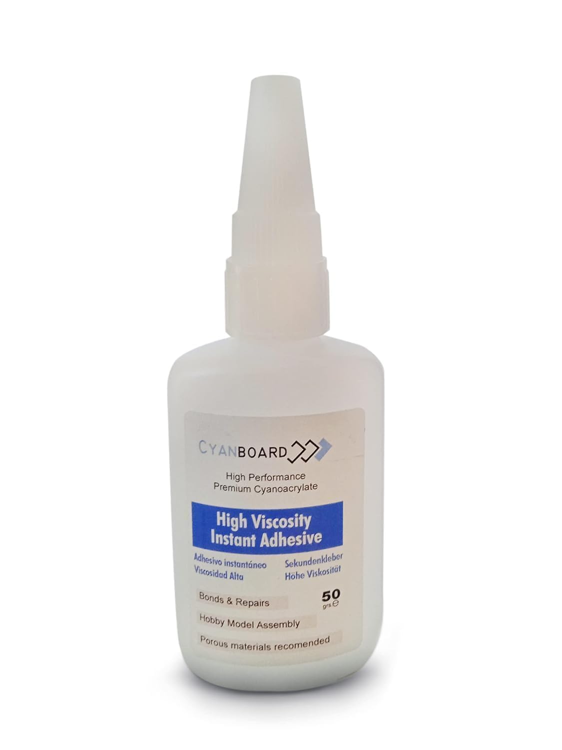 Kit 3 X Adhesivo de Cianoacrilato de Alta Viscosidad (3 X 50grs) + 3 X Activador Acelerador Tapa Poros (3 X 200ml), Adhesivo Instantáneo para Materiales Porosos: Madera, Goma, Cuero