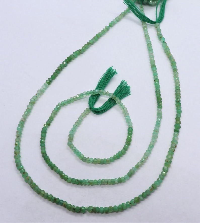 Perles de chrysoprase naturelle facettées pour concevoir un bijou unique