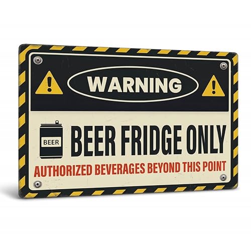 Cartel Imán Beer Fridge Only Bar 8.5 x 11 pulgadas miniatura 1