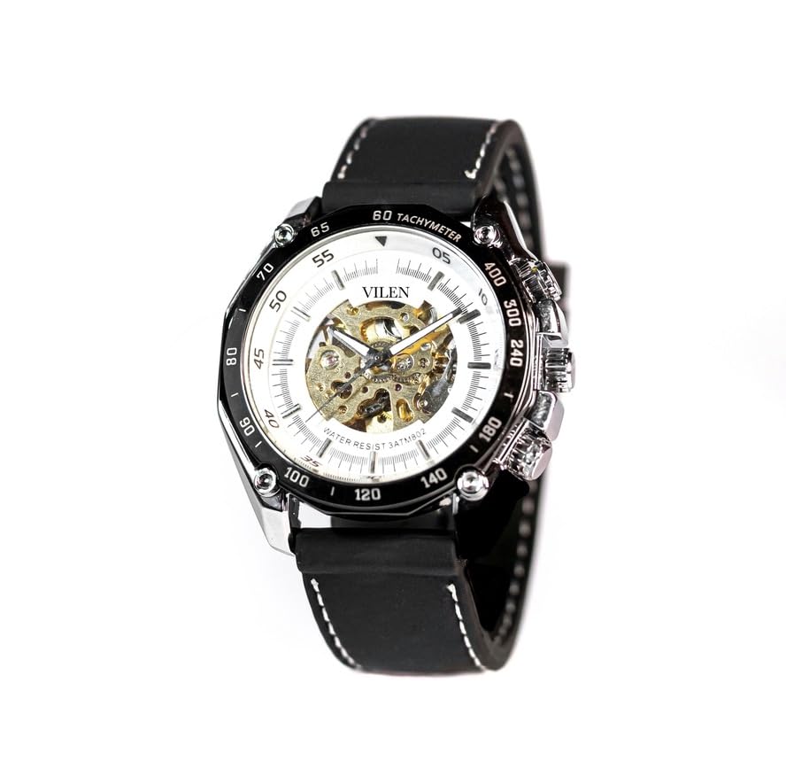 GenericVilen Skelton Automatic Black Mechanical Luxury Fully Automatic Watch Analog Watch - for Men Automatic Black Skelton