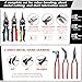 Lanties 6-in-1 Sheet Metal Tools Set, 3 Hand Seamers Bending Pliers Kit(straight Jaw, 45°, 90°) and 3 Aviation Tin Snips Kit 10