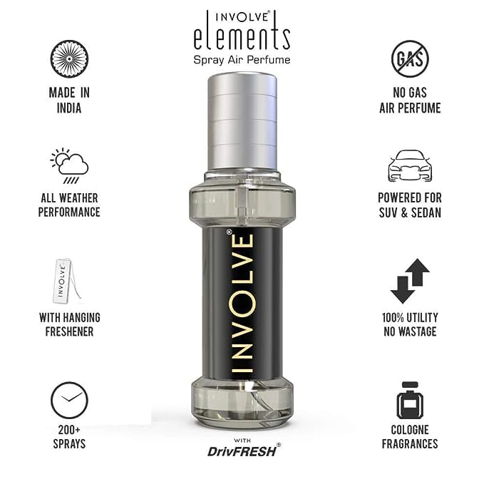 Image of Involve elements Aura car perfume (Pack 1) with Microfiber Cloth (Multicolor) combo|Car Accessories interior|car perfumes and fresheners|Microfiber cloth for car