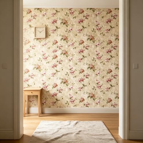 Papel tapiz de damasco apto para inquilinos extraíble sin dañar pared 4
