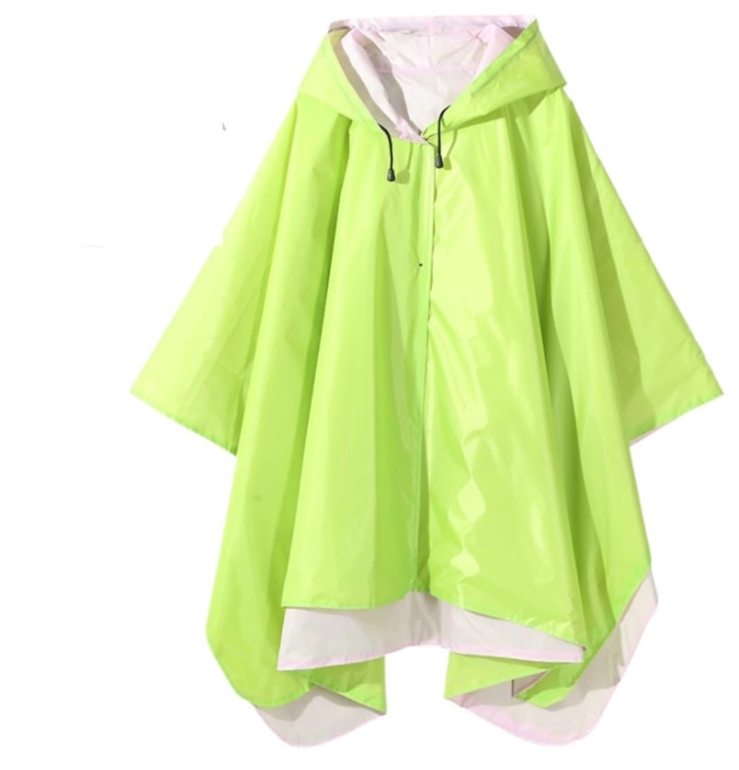Chubasquero Capa De Doble Cara para Adultos, Hombres, Mujeres, Capa, Impermeable, Chaqueta Suelta, Lluvia Pesada Ponchos De Lluvia Impermeables(E)