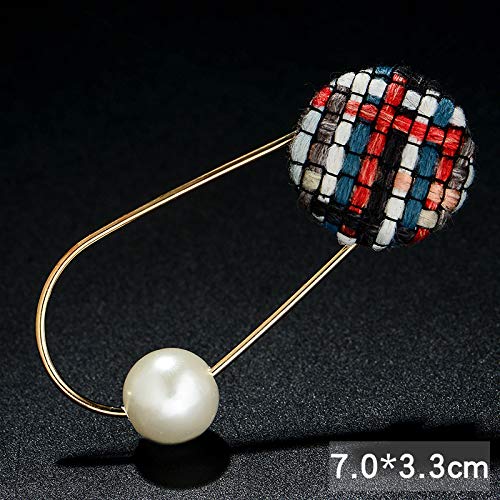 AAHHYY Moda Personalidad Creativa Marea Broche Temperamento Femenino Cardigan Anti-iluminación Pin Bufanda de Seda Hebilla Broche Salvaje decoración,T