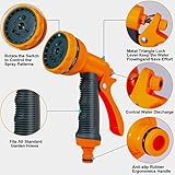 OGGO Garden Hose Pipe - Expandable Garden Hose 100ft,Expanding Hose Pipe with 10 Function Spray Gun | Flexible Hose Pipe with 3/4", 1/2" Fittings for Gardening - Image 4