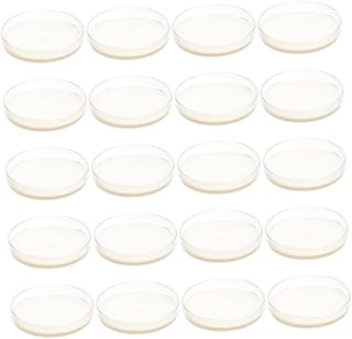 FUNOMOCYA 20pcs Nutrition Agar Plates, Mushroom Agar Plates, Agar Dishes, Petri Storage Dishes, Inspection Kit, Science Fair, Project Kit, Science Kit, Growing Agar Plates, Tissue Culture