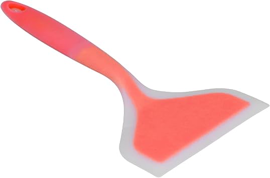 Cooking Spatula Transparent Silicone Wide Wide Spatula for Home Kitchen Orange shovel head