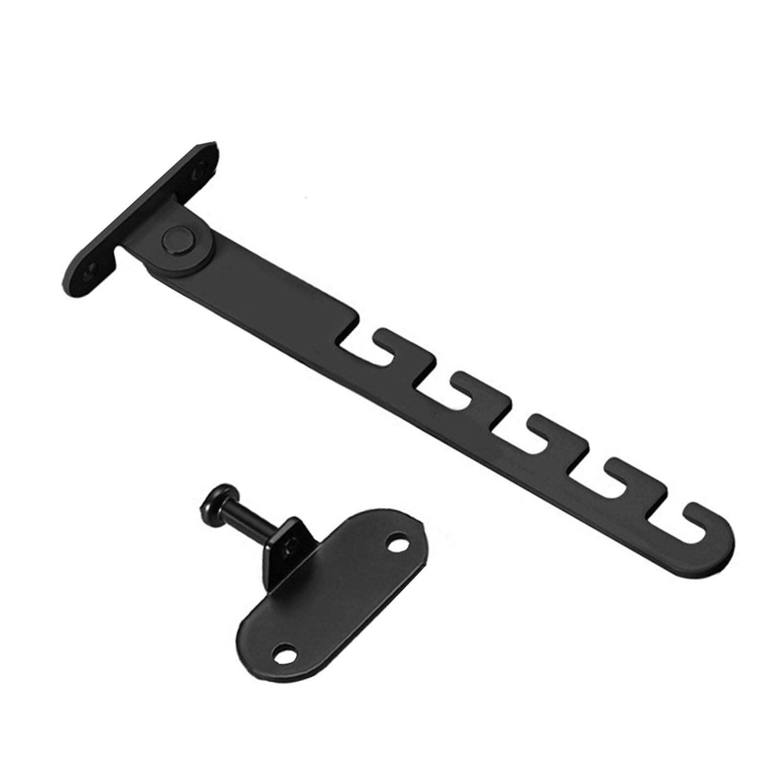 Shyyoulqe Long Black Window Limiters Tilt Control Stopper Carbon Steel Window Hardware Adjustable Limiters