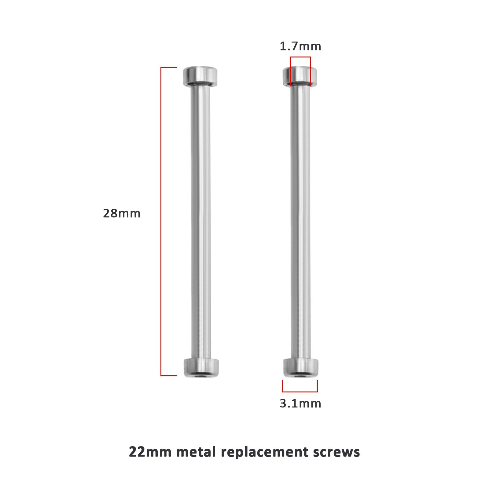 LT Easiyl 1Set Watch Band Lug Link Pins Repair Kit with 2x Metal Screw Rods 2x Screwdrivers Compatible with Garmin Fenix 7/7pro/6/6pro/5/5 Plus - Image 4