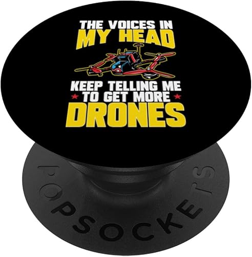 Piloto de drones Quadcopter Voces diciéndome que consiga más drones PopSockets intercambiables PopGrip