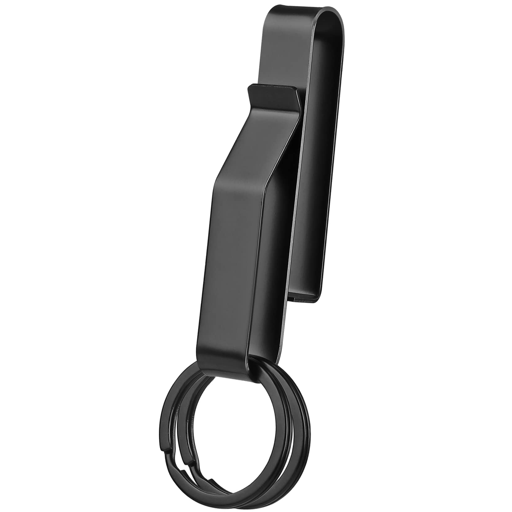 Manesi Duty Belt Key Holder, Belt Key Clip, Stainless Steel Tactical Stealth Belt Loop Key Ring Holder with Keyrings for Police Handcuff and Fire Agencies Fits Max 2.25 Inch Belt