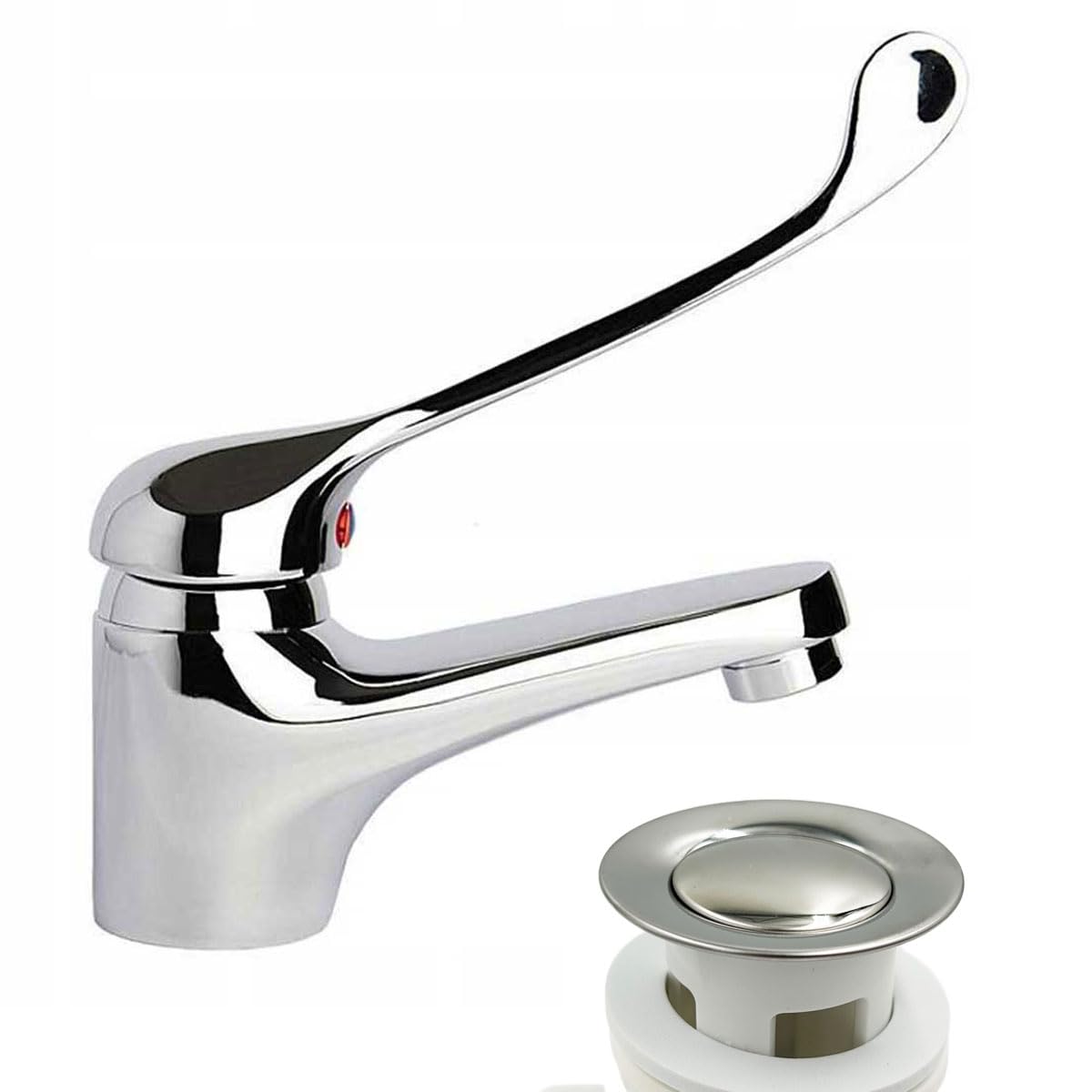 Basin Mixer with Extended Lever & Swivel Spout, Disabled, Mobility, Large Lever