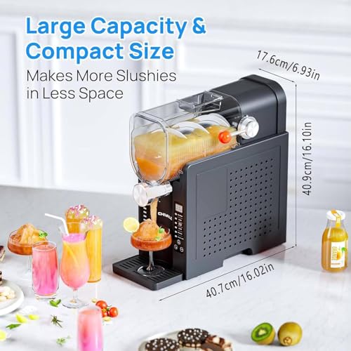 GAYAYAS Slush-Maschine für Zuhause, 6 voreingestellte Programme, 1,6 l Slush-Maker, für Zuhause, kein EIS nötig, selbstreinigend, für Eiscreme, Milchshake, Saft und mehr – Bild 6