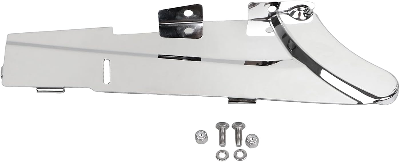 Chrome Metal Rear Belt Cover Lower Belt Guard for Harley Dyna Fat Bob (EFI) FXDF 2008-2017 Low Rider (EFI) FXDL 2007-2009 Street Bob (EFI) FXDB 2007-2017