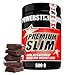 Produktbild Powerstar PREMIUM SLIM Mahlzeitenersatz-Shake 500 g | 63 kcal pro Portion | Deutsche Herstellung | Trinkmahlzeit mit 23 Vitalstoffen | 25 Portionen pro Dose | Meal-Replacement-Shake Chocolate
