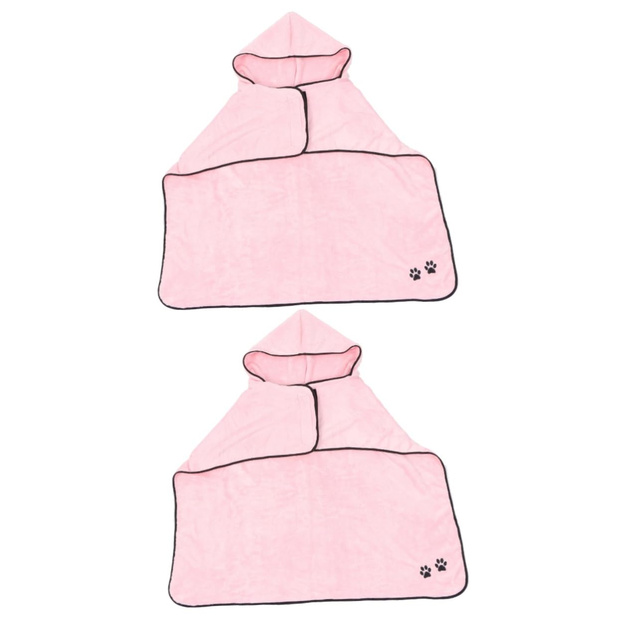 FOMIYES Lot De 2 Peignoirs pour Animaux De Compagnie Serviette De Bain pour Chien Et Chiot Serviette De Bain À Séchage Rapide pour Animaux De Compagnie