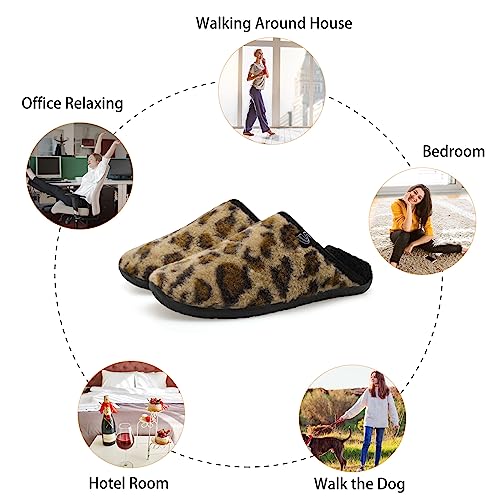 Image of Spesoul Fuzzy House Slippers for Women Men Indoor Closed Back Lightweight Cozy Faux Furry Lining Barefoot House Shoes Slipper Socks for Bedroom Home Office Yoga Outdoor Walking Shoes