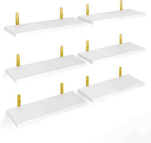 Fixwal Estantes flotantes, estantes de pared de madera rústica, estantes de 4.7 pulgadas de ancho para decoración de pared, estilo granja para