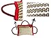 Dog Training Bite Pillow 3 Handles Jute Tug Toy for Young Dogs Puppy Interactive Playing,Red