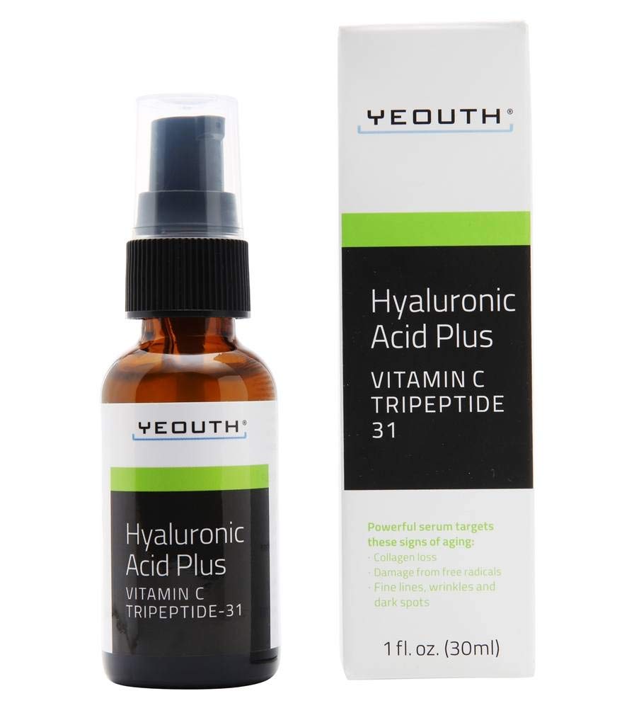 YEOUTHHyaluronic Acid Plus with Vitamin C, Tripeptide 31, 1oz, 30 ml