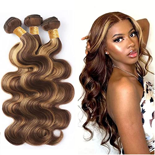 Highlight Human Hair Bundles P427 Hair Bundle Body Wave Hair Weaves For Women Body Wave Brazilian Remy Hair Ombre Bundles 10 12 14 Inch