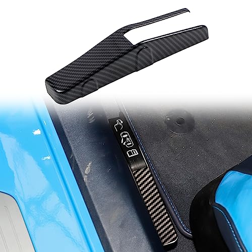 HIGH FLYING Para Corvette C8 2020-2023 - Picaporte para puerta de emergencia, decoración de plástico ABS, 1 unidad, color de fibra de carbono