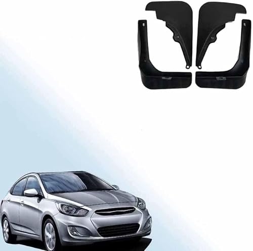 Weiyh Normal No Drill Mud Flaps For Car Front Rear Wheel For Hyundai Accent Solaris 2011-2016
