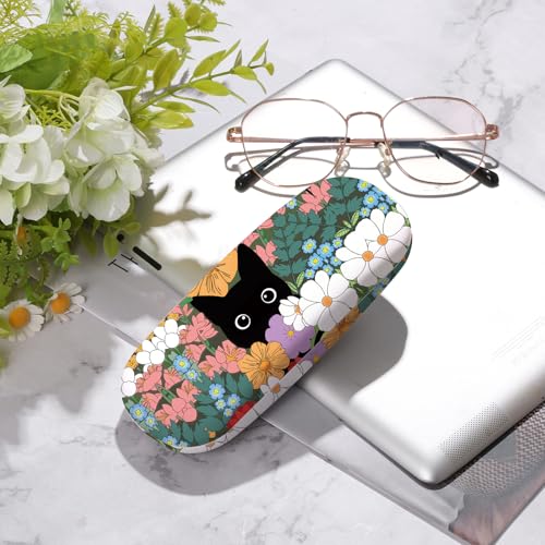 Image of Glasses Case Hard Shell,Portable Protective Eyeglasses Case, Eyeglass Holder Box with Cleaning Cloth,for Women Men