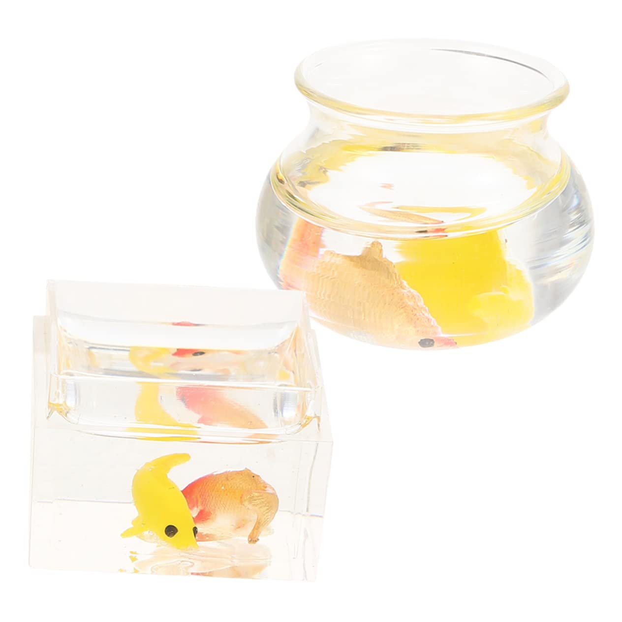 Amazon | BCOATH 2個 ミニ金魚鉢 小さな家のアクセサリー ドールハウス 