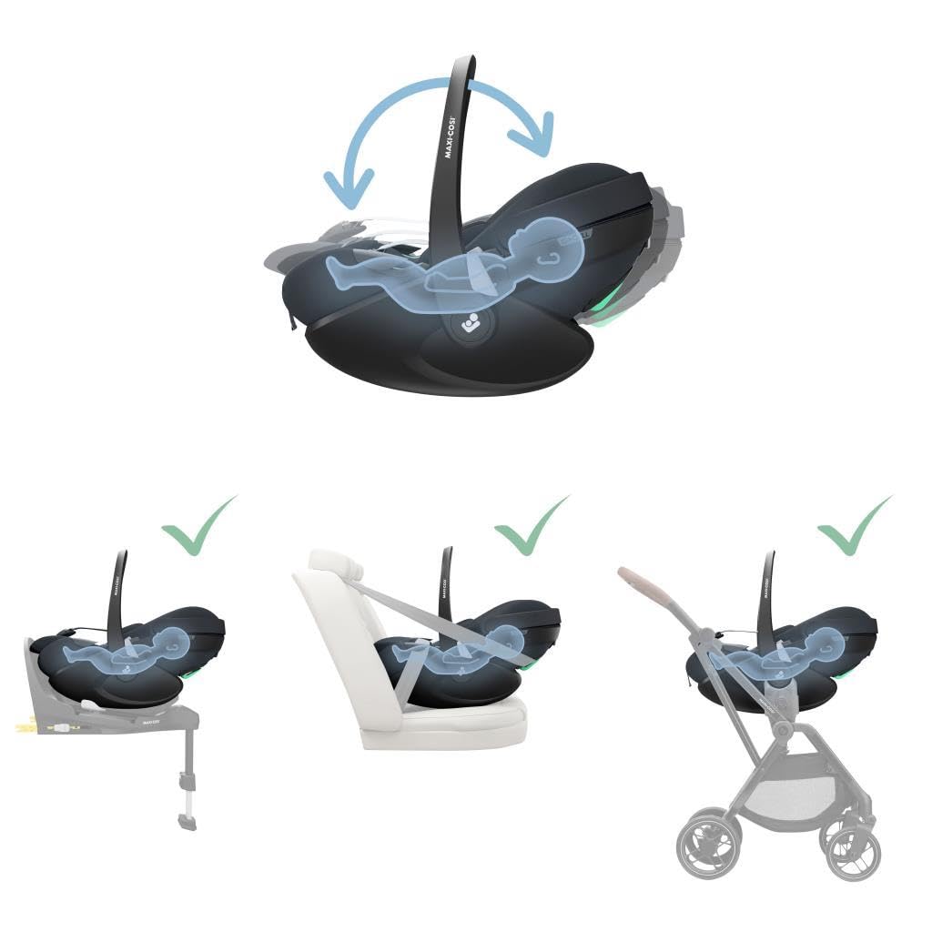 MaxiCosi Pebble 360 Pro - Asiento infantil de coche Essential Graphite