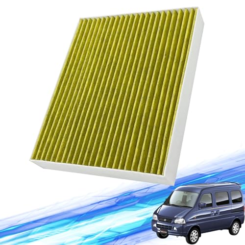 スズキ エブリィプラス DA32 1999.6-2001.5 参考品番 95860-81A10 エアコン フィルター 活性炭入り PM2.5対応 脱臭 抗菌 防カビ 花粉 抗ウィルス 交換用 車用 特殊5層 1個セット WeCar