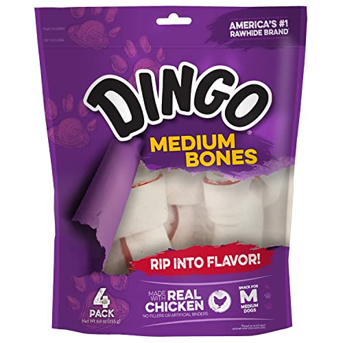 Dingo Premium Medium Bones, Rawhide For Dogs, Made With Real Chicken #TOP23