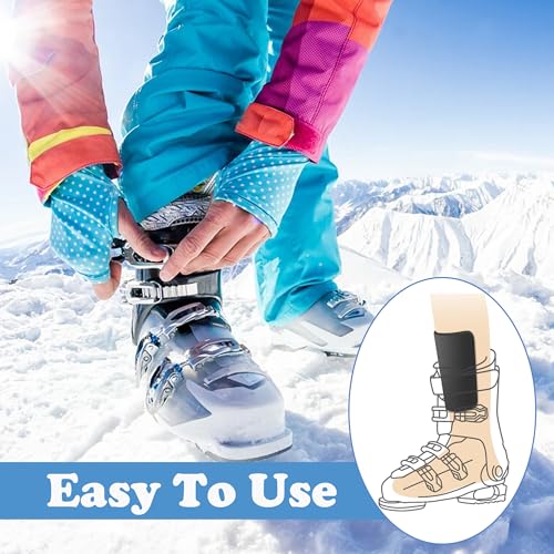 image for Shupakul 2 Pcs Snowboard Shin Pads-5 MM Thick Foam Ski Shin Guards-Cut