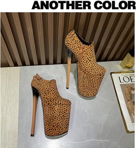 Bottes léopard confortables à talon chunky pour marcher sans fatigue