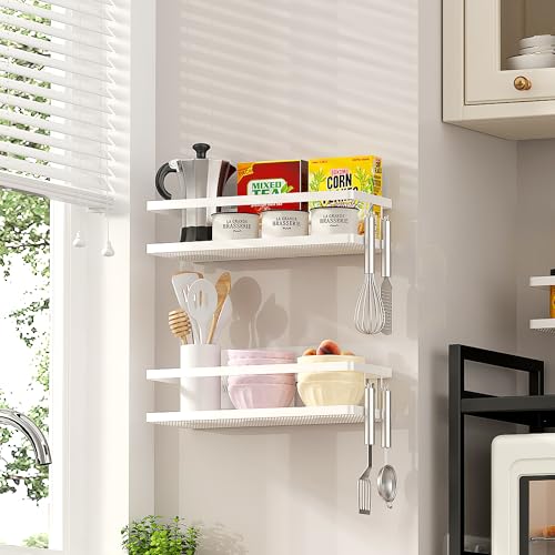 PUSDON Hanging Storage Baskets Organizer Wall Mount, Metal Wire S...