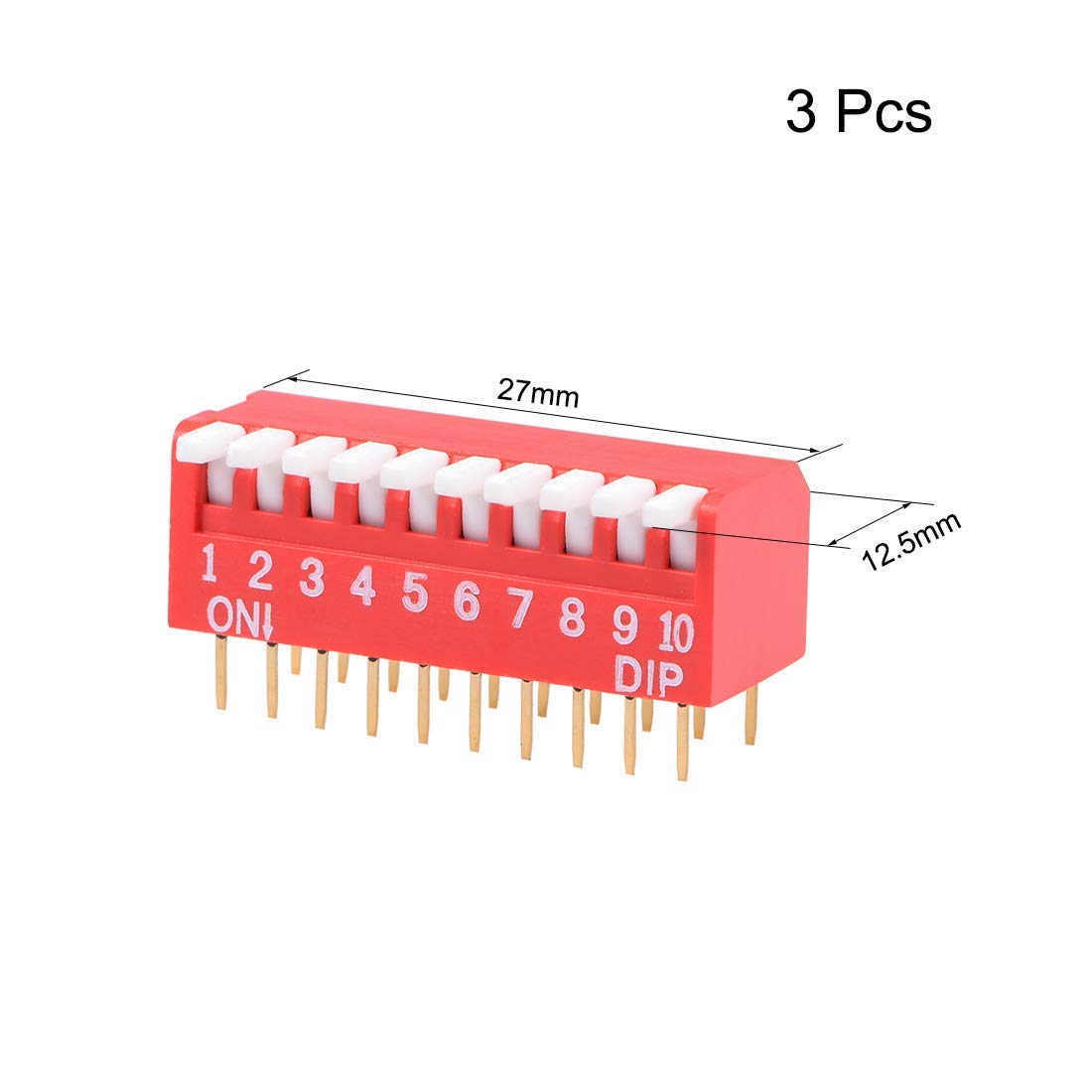 Kit Assortiment Dip Switch 40 Pièces - 1 à 12 Broches 2.54mm Pour Circuits PCB