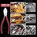KATA Wire Cutters Plier for Crafting - Heavy Duty 6 Inch Side Cutter Plier Metal Cutting Tool - Safety Cap Sharp Flush Cut Model Snips For Jewelry, Floral, Artificial Flowers, Chicken Wire, Electrical