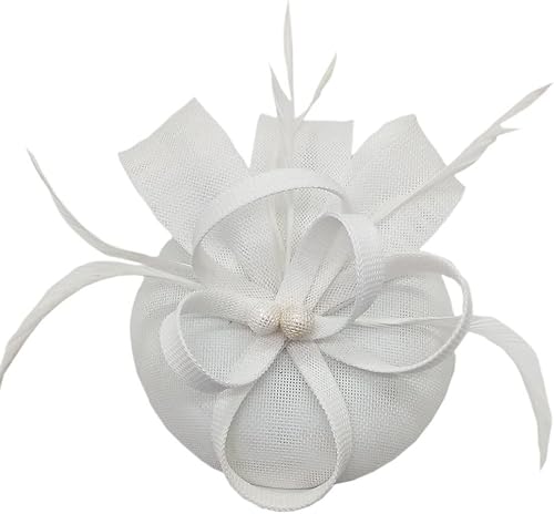 Miniatura 4 de Coolwife Womens Fascinator Hat Sinamay Pillbox Flower Feather Tea Party Derby Wedding Headwear