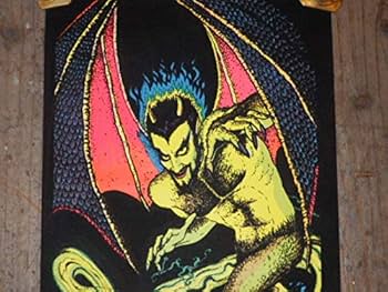 Amazon.co.jp: 70'Sデーモンブラックライトポスターアートデビル