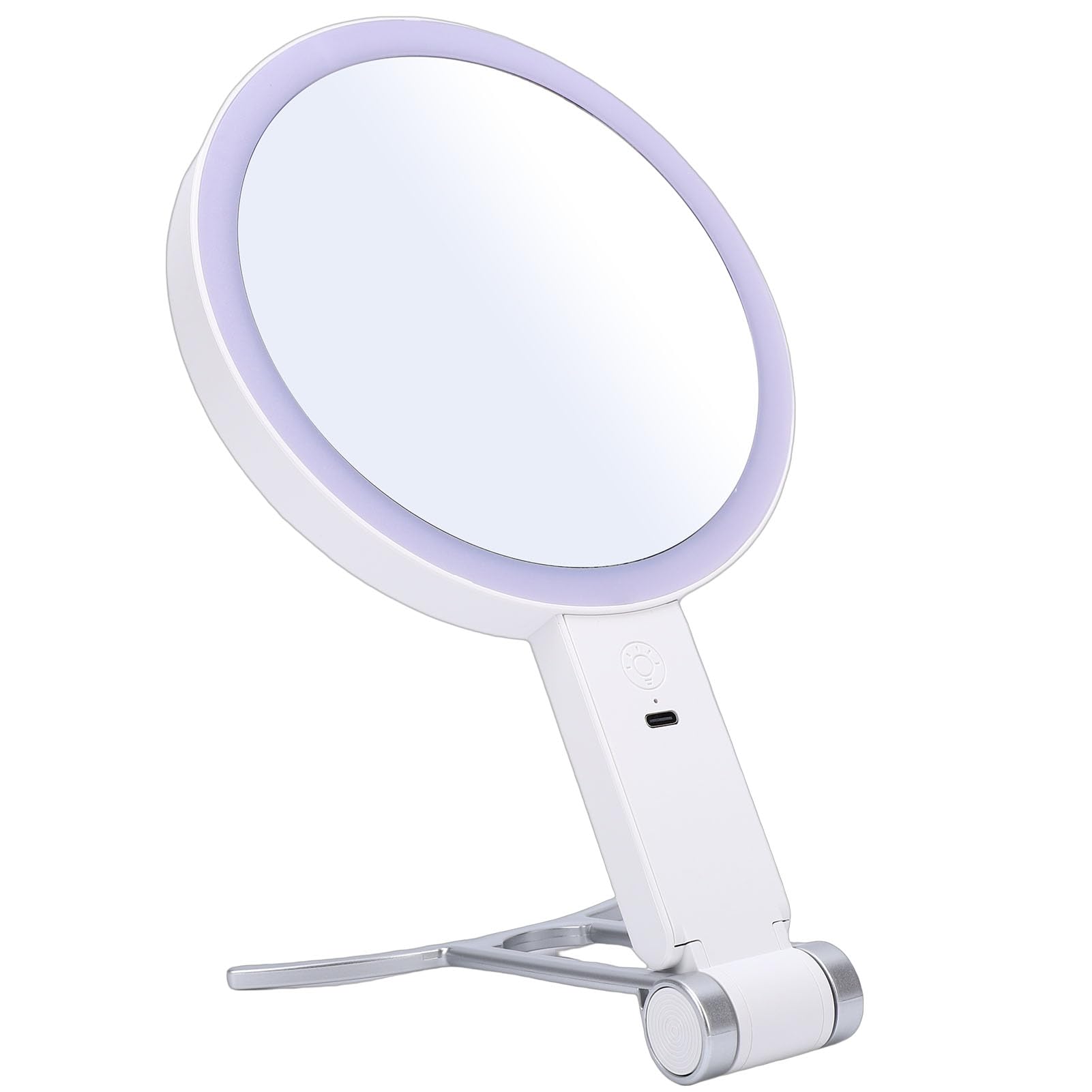 Espejo de Maquillaje de Doble Cara con Luces, Espejo de Tocador con Aumento de 30X y Luz LED, Soporte Portátil y Soporte de Pared para el Hogar los Viajes