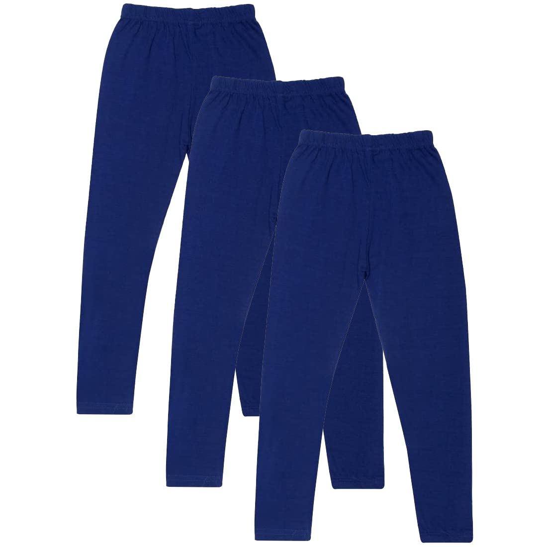Tik Tok WearsGirl's Cotton Blue Legging Pack of 3