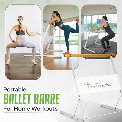 Image of Portable Folding Exercise Bar for Barre, Balance and Ballet Home Workouts, Strong Freestanding Stable Design