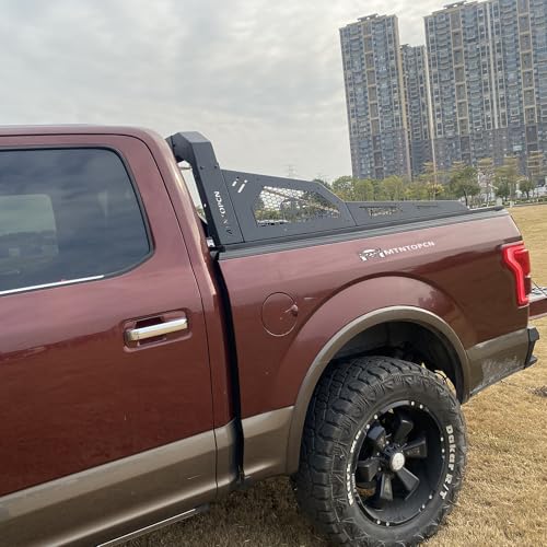 Image of Pickup Roll Bar with Military-Grade Design Compatible with Ford F150 Raptor Jeep Gladiator Chevy RAM Toyota Trucks | Heavy-Duty Overland & Offroad 4x4 | Adjustable Width (Steel 909213)