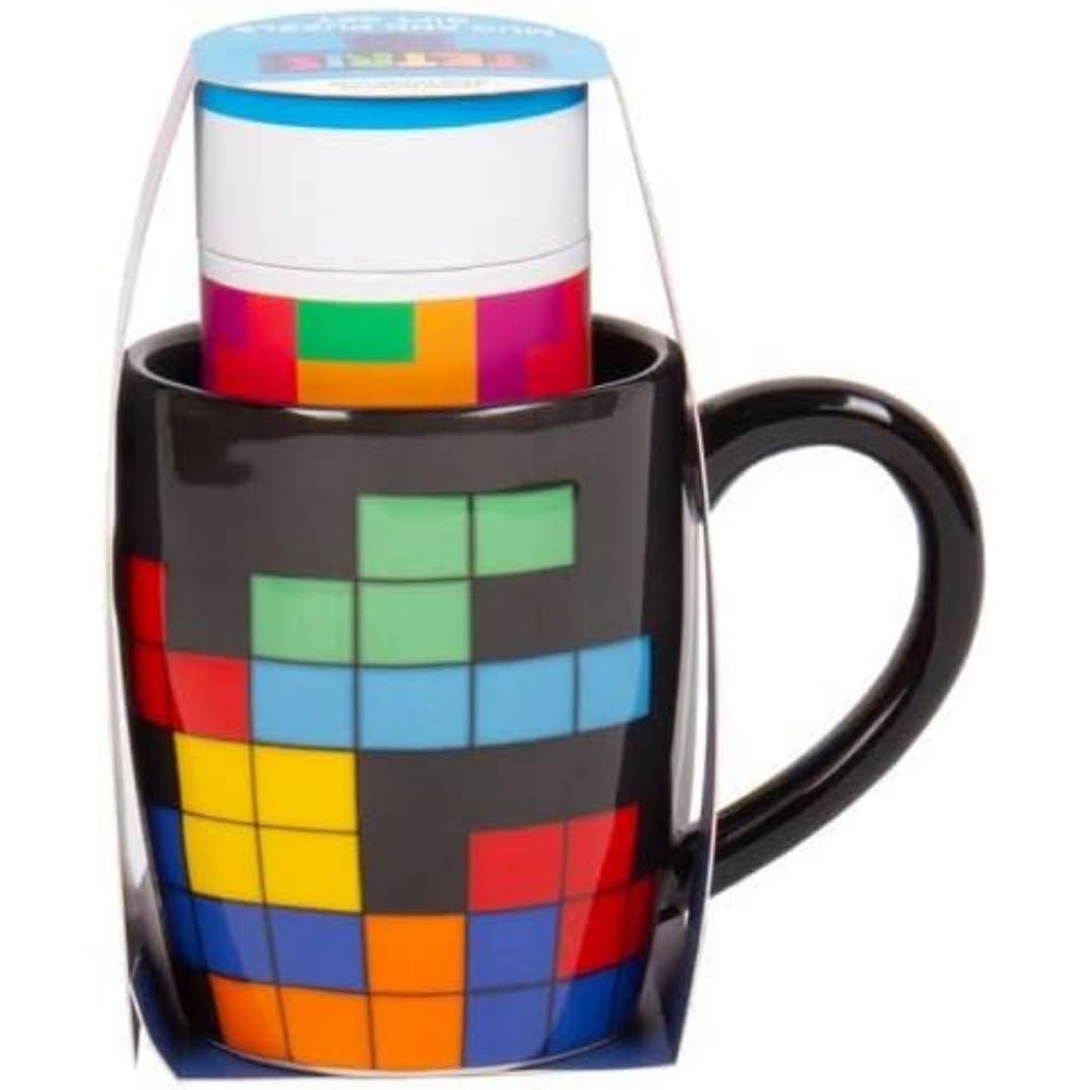 Fizz Creations Tetris Mug and Puzzle Gift Set, Multicoloured