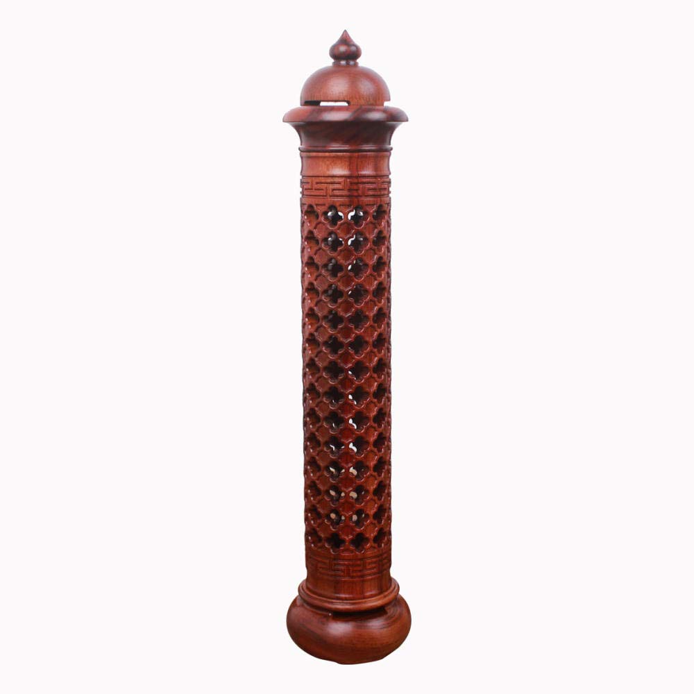 Räucherwasserfall Rückfluss Räuchergefäß Halter Wasserfall T Vertikale Rotholz-Massivholz-Weihrauch-Brenner-Holz Für Räucherstäbchen 29Cm Wohnzimmer-Stift-Räucher-Basis-Räucherstäße, Weihrauch, Lila L